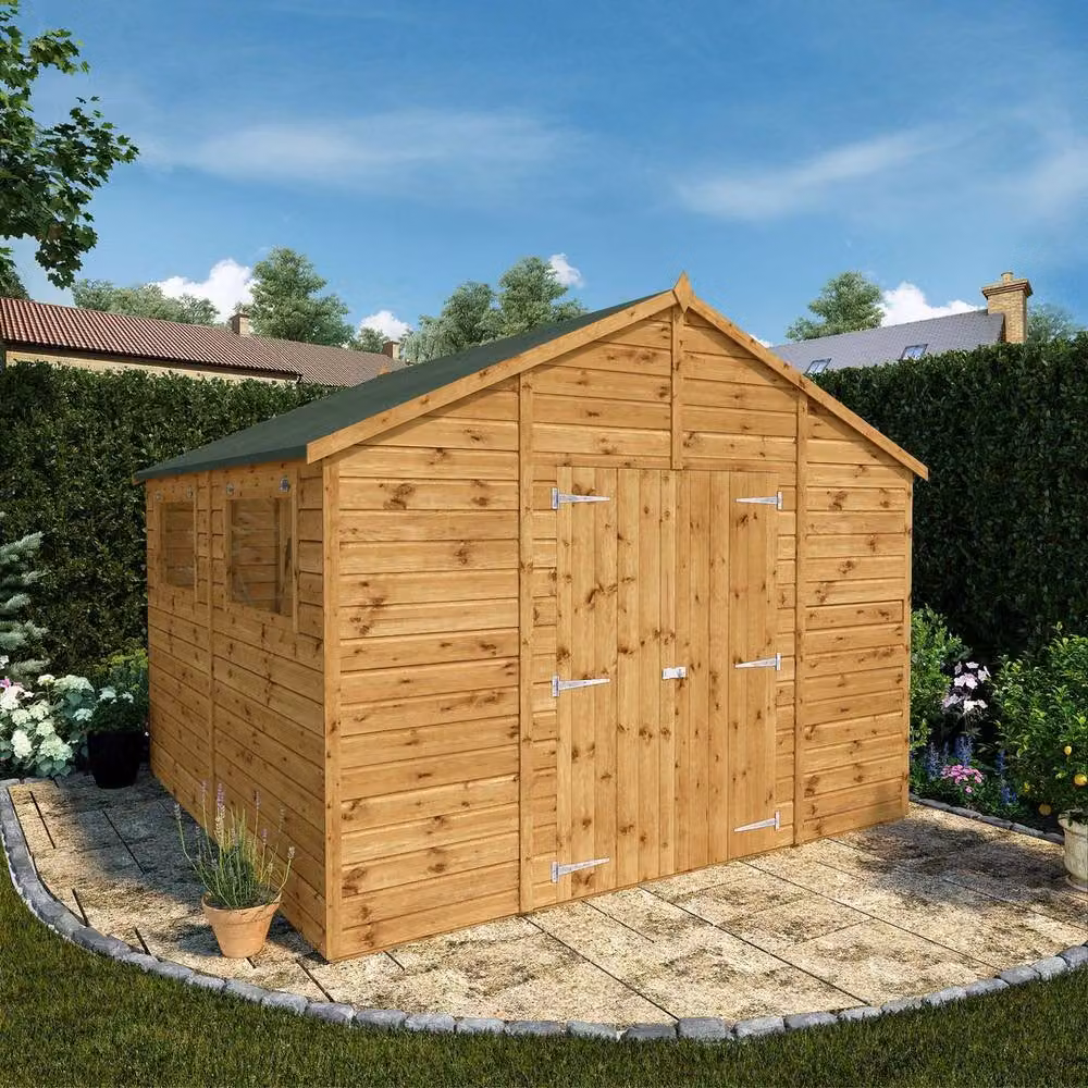Mercia Premium Shiplap Apex Workshop in Brown, W: 322.7 cm, D: 308.2 cm, H: 252.4 cm – 3