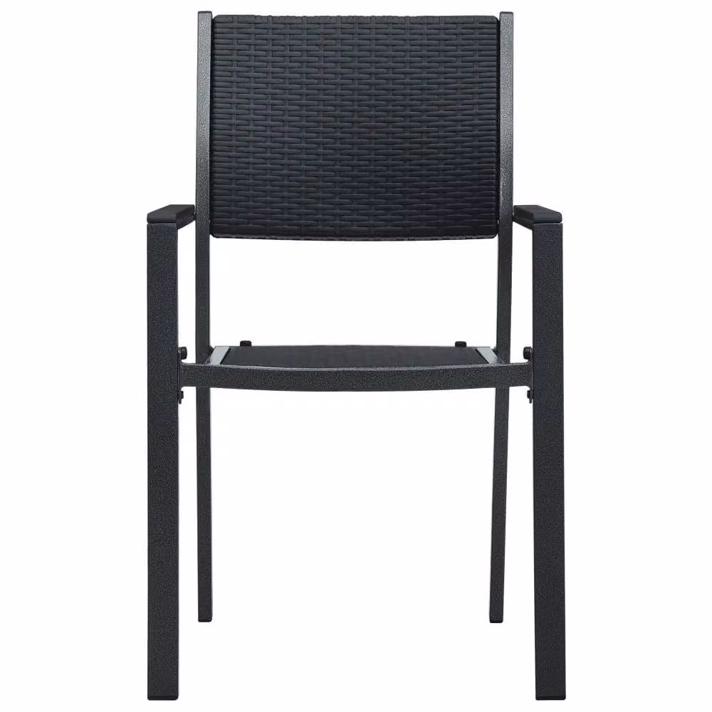 Berkfield Home 9 Piece Black Modern Garden Dining Set – 4
