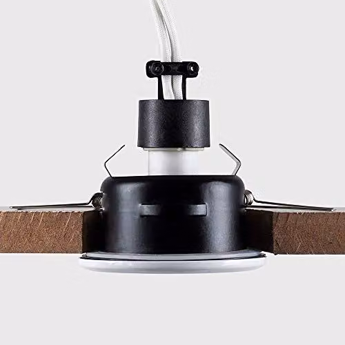 MiniSun Pack of 6 Gloss White Recessed LED Ceiling Downlights with Cool White Bulbs – 3