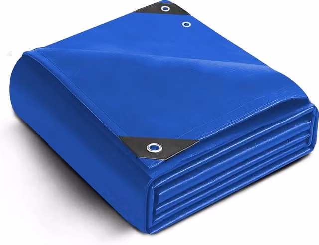 Keplin Waterproof Tarpaulin Cover Sheet, Blue, 3 x 4 m