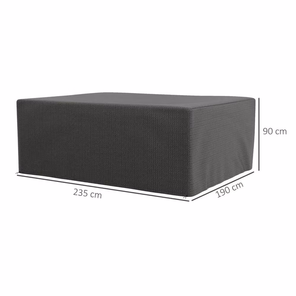 EONLION Dark Grey Patio Set Garden Furniture Cover, W: 235 cm, D: 90 cm, H: 90 cm – 2