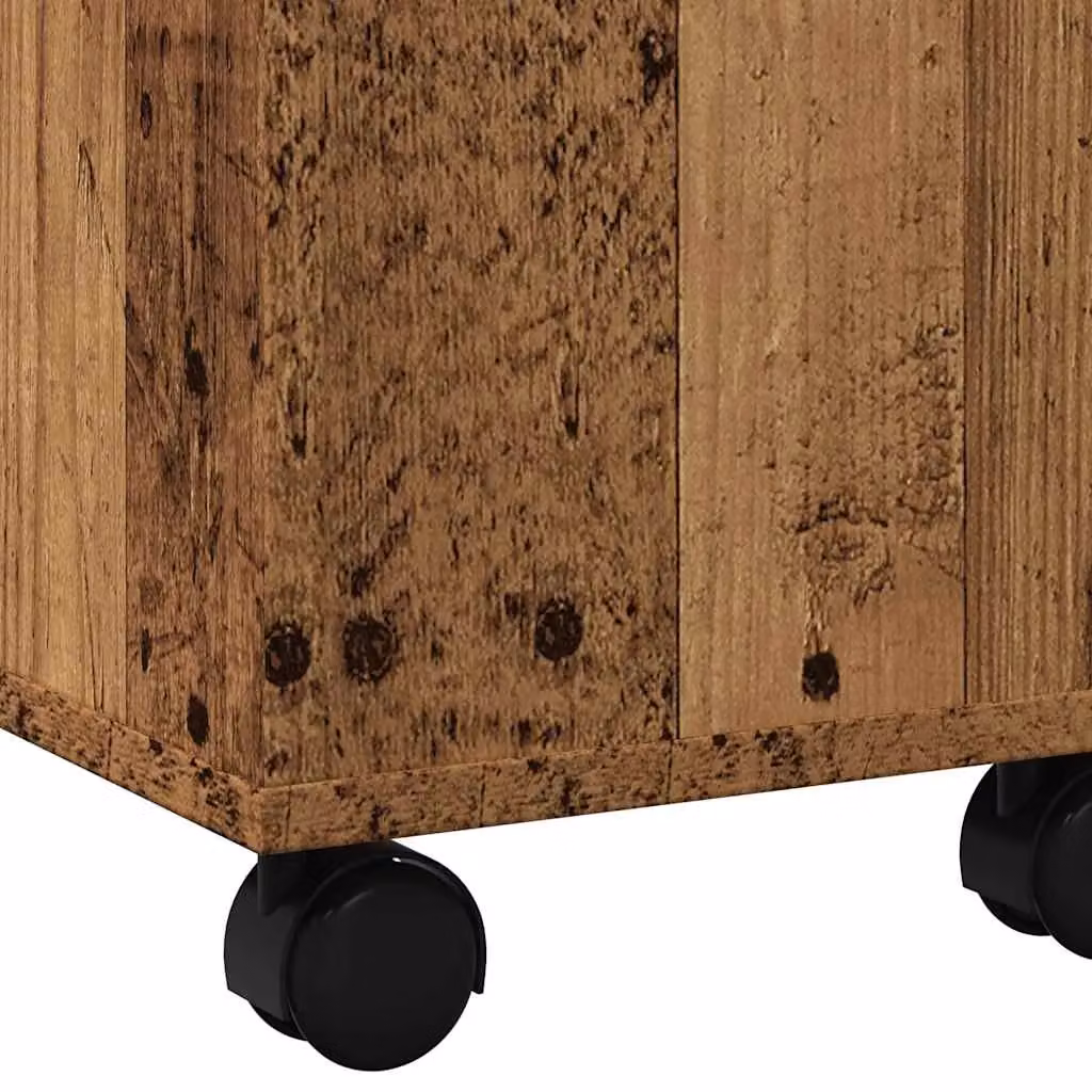 Berkfield Home Rustic Brown Square Coffee Table in Engineered Wood, W/D/H: 60 x 60 x 38 cm – 4