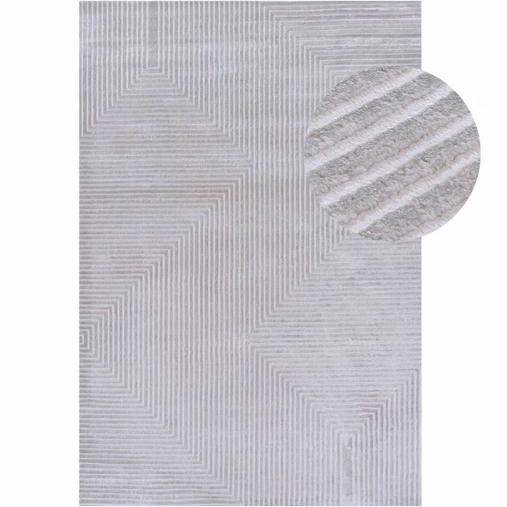 THE RUGS Carmel Geometric Grey Area Rug, W: 160 cm, D: 230 cm – 2