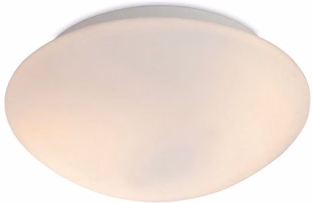 Netlighting Vento 2 Light Flush Round Bathroom Ceiling Light in White with Opal Glass and IP44 Rating, E27
