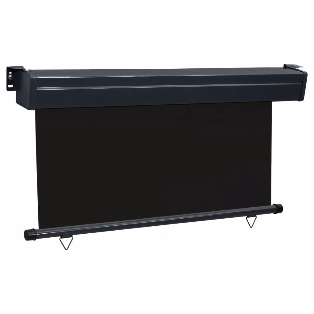 Berkfield Home Black Balcony Side Awning with Manual Pull, W/H: 140 x 250 cm – 2