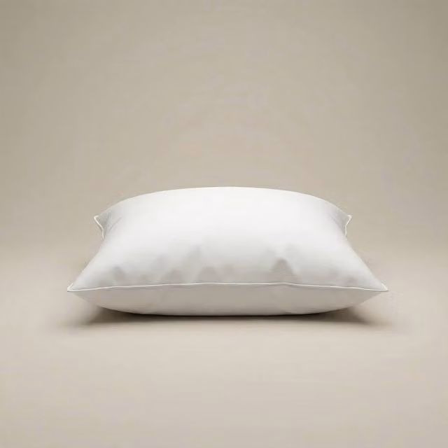 Bedable White 100% Feather and Cotton Rectangular Cushion