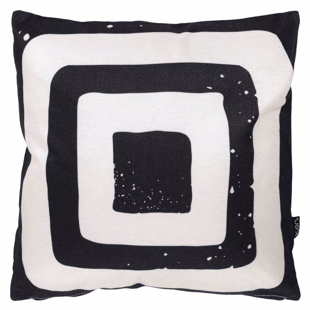 icon Boho Collection Set of 4 Indoor Outdoor Square Cushions in Black, White and Multicolour – 4