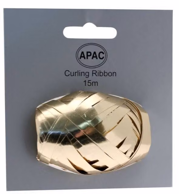 KDMD Metallic Gold Polyester Ribbon Cop on Header, 20 Pack – 1