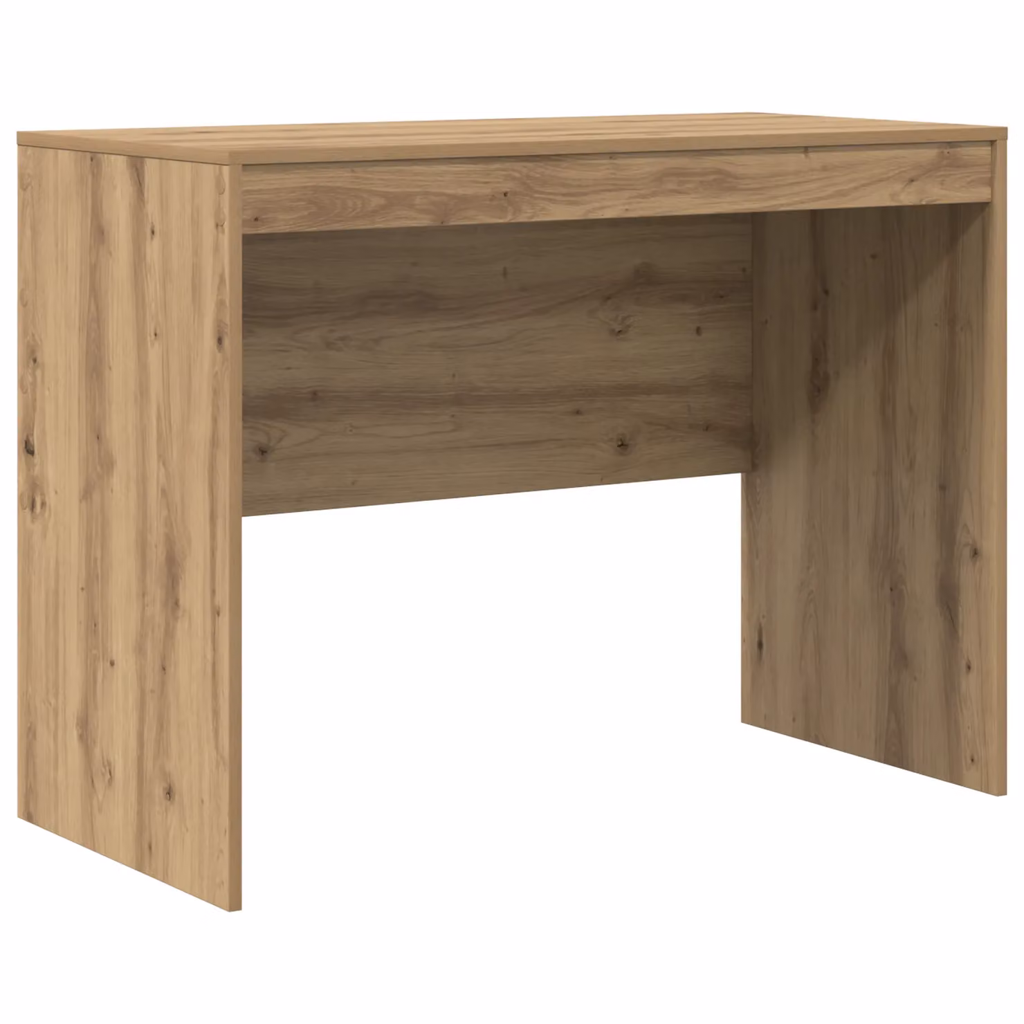 Berkfield Modern Writing Desk with Storage in Artisan Oak and Cream – 2