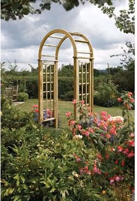 Rowlinsons Round Top Wooden Arch in Brown – 2