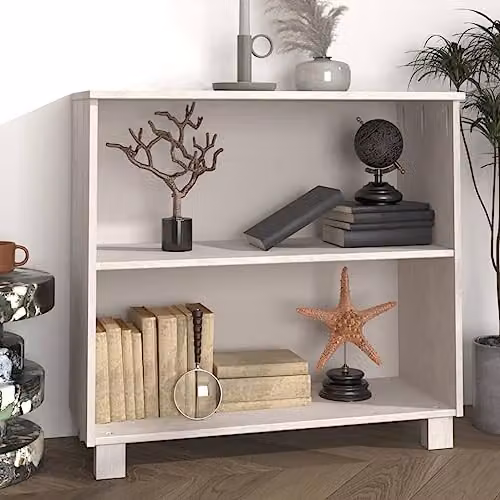 vidaXL HAMAR White Lacquered Solid Wood Pine Sideboard W/D/H: 85 x 35 x 80 cm – 2