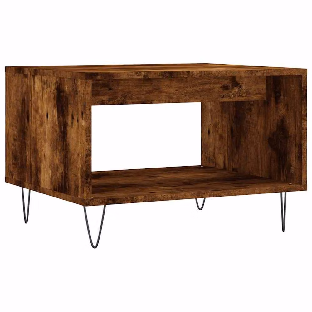 Berkfield Home Smoked Oak Decorative Coffee Table in Brown, W: 60 cm, D: 50 cm, H: 40 cm – 3
