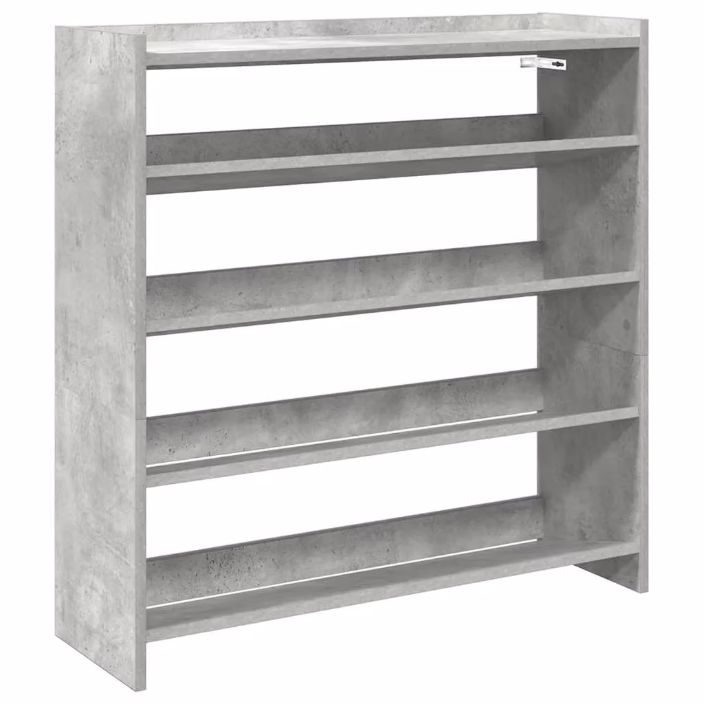 Berkfield Home Shoe Rack in Concrete Grey, W/D/H: 80 x 25 x 81 cm – 2
