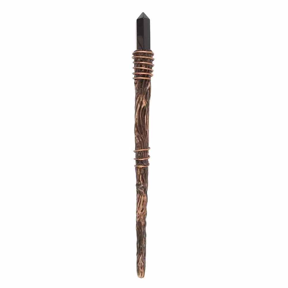 Uniqueful Black Obsidian Crystal Wand – 2