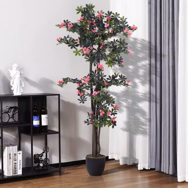 Breeins Artificial Pink and Green Bougainvillea Floral Tree