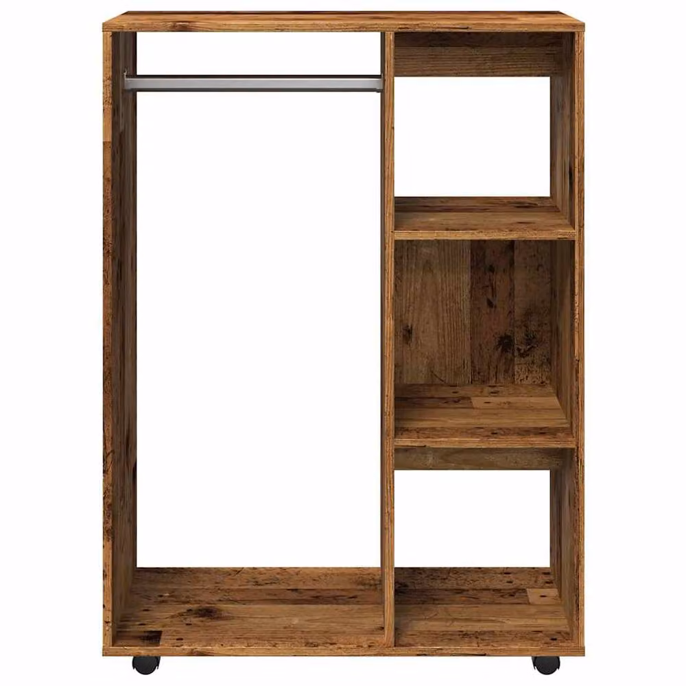 Berkfield Home Old Wood Wardrobe in Brown, W/D/H: 80 x 40 x 110 cm – 4