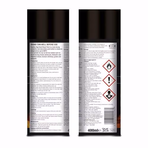 Rustins High Heat Matt Black Aerosol Spray 400 ml – 2