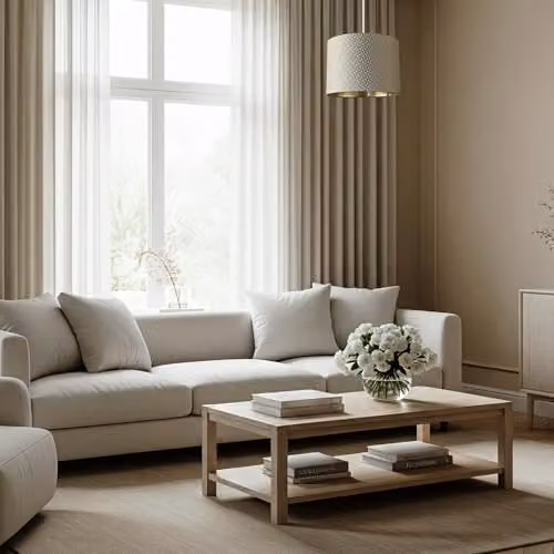 Happy Homewares Taupe Drum Lampshade with Gold Lining, W/D/H: 18 x 18 x 25 cm – 2