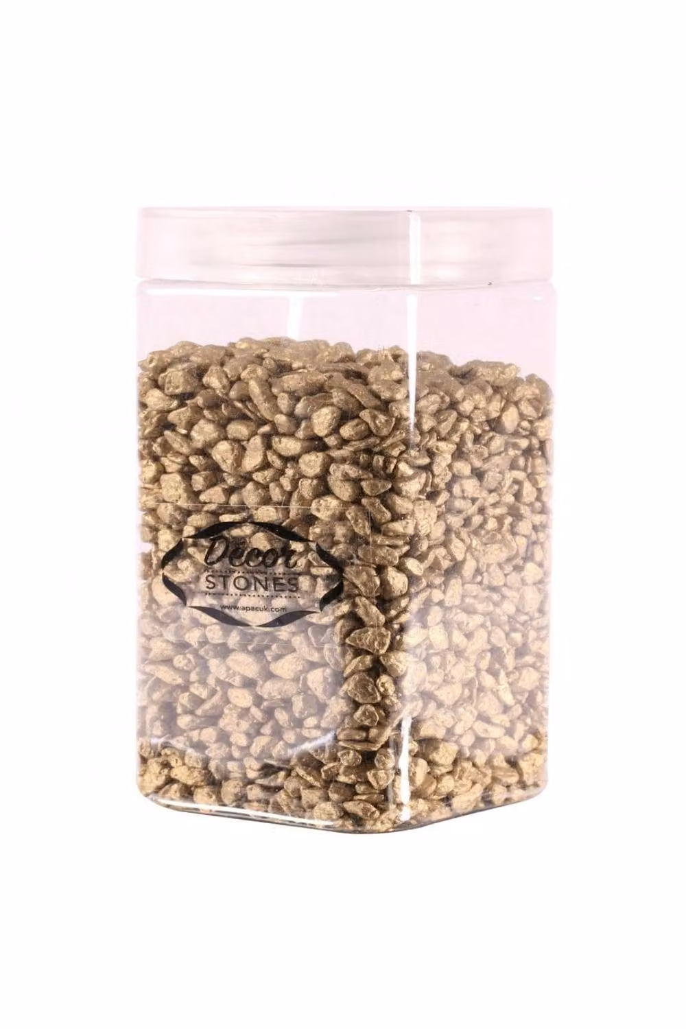 KDMD 3 Pack of Gold Plastic Pebbles, 750 g per Jar – 2