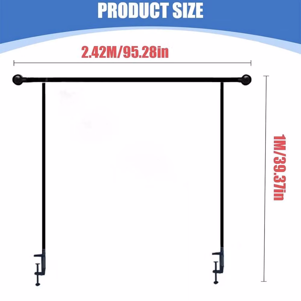 EONLION Metal Tabletop Display Pole Stand in Black, Height: 100 cm – 2