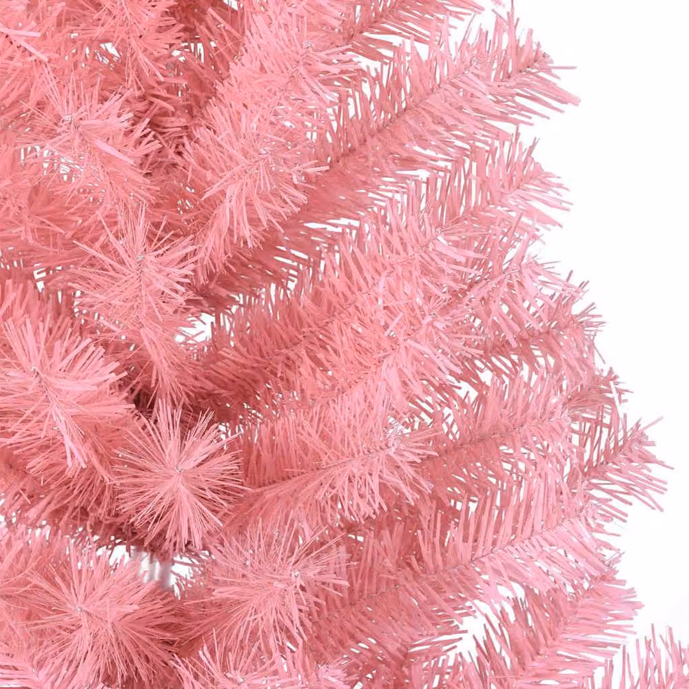 Berkfield Home Beautiful Artificial Pre-lit Pink Christmas Tree with 150 LEDs – 2
