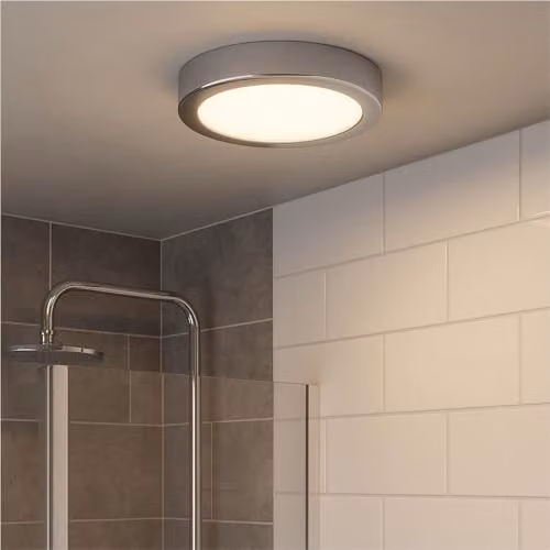 Loops Modern Round LED Ceiling Light in Chrome – 2