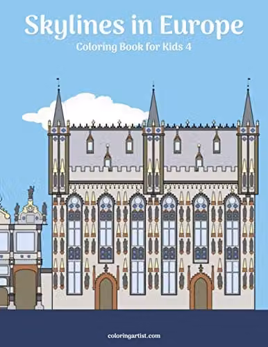 Skylines in Europe Coloring Book for Kids by Independently Published, Multicolour