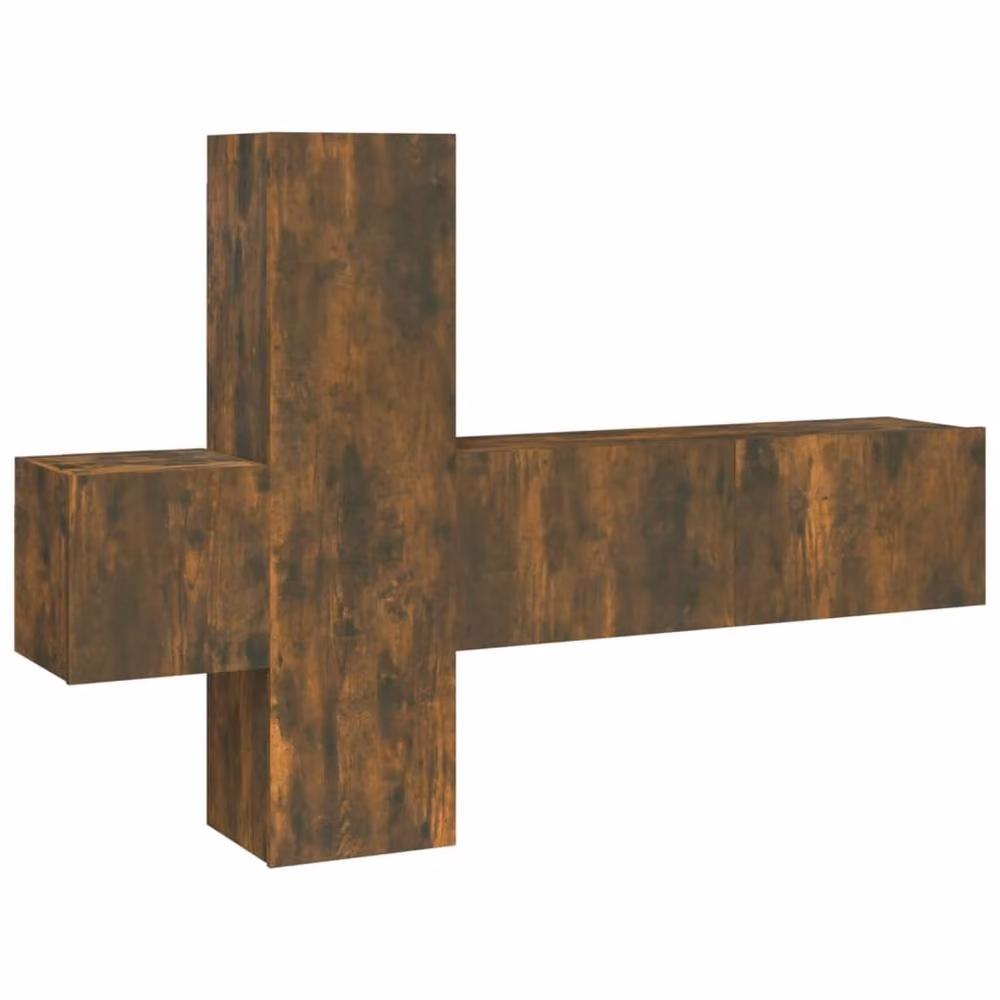Berkfield Home 3 Piece Smoked Oak TV Cabinet Set in Brown – 2