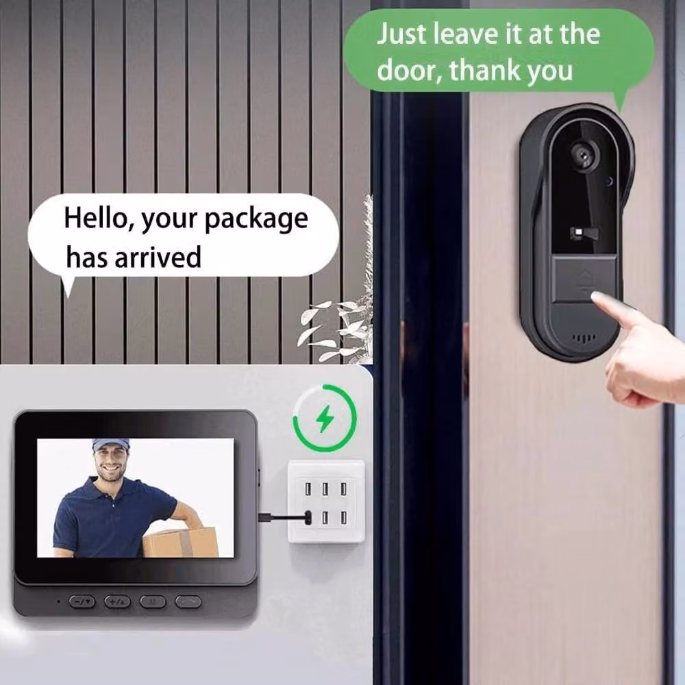 Kelvenix Wireless Smart Video Doorbell Security, Black, W/H: 520 x 52 mm – 5