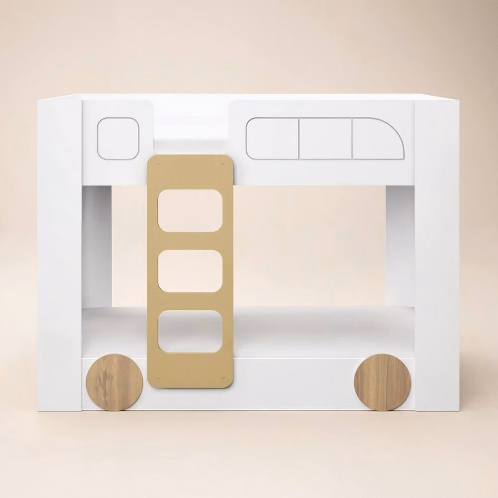 Flair Eloise Bus Bunk Bed in White, Single Size, W/D/H: 100 x 200 x 145 cm – 3