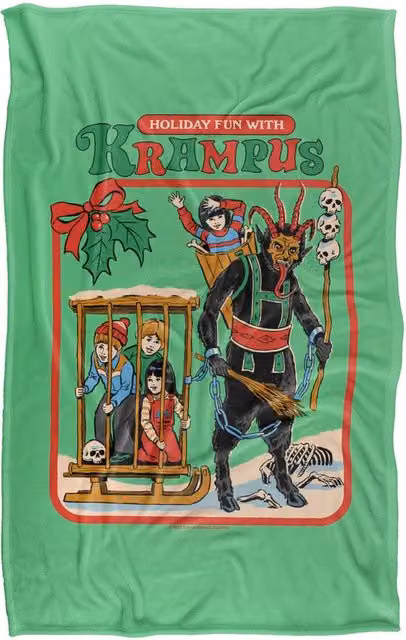 Steven Rhodes Fun With Krampus Silky Touch Super Soft Fleece Throw Blanket, Multicolour, W/D/H: 152 x 127 cm – 1