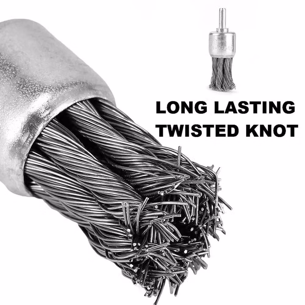 Havendro 3-Piece Silver Rotary Wire Brush Cup Set for Angle Grinders for Rust and Paint Removal from Metal and Wood – 4