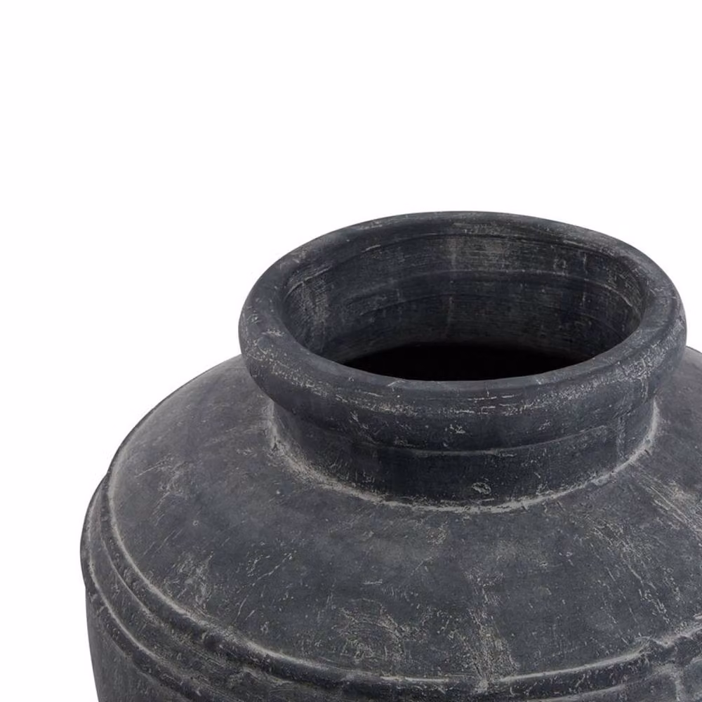 Lemon Pavilion Amalfi Large Ceramic Water Pot in Grey, W: 37 cm, D: 37 cm, H: 39 cm – 2
