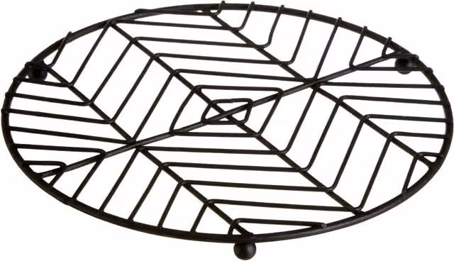 Orsina Vertex Round Metal Trivet in Black Powder Coat – 1