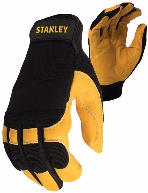 Stanley SY750 Hybrid Performance Leather Gloves in Multicolour, Size Large – 1
