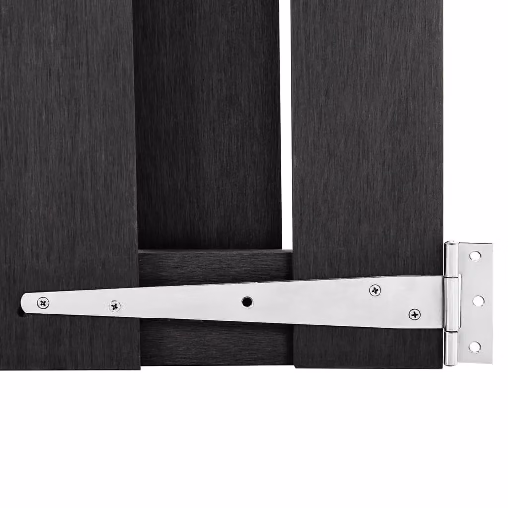 Berkfield Home WPC Garden Gate, Grey, W: 100 cm, H: 180 cm – 4