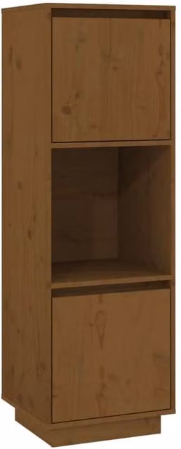 Berkfield Home Honey Brown Solid Wood Pine Highboard, W/D/H: 38 x 35 x 117 cm – 1