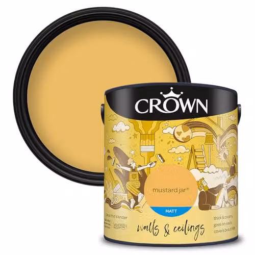 Crown Core Emulsion Matt Yellow Dispersion Paint, 2.5 l
