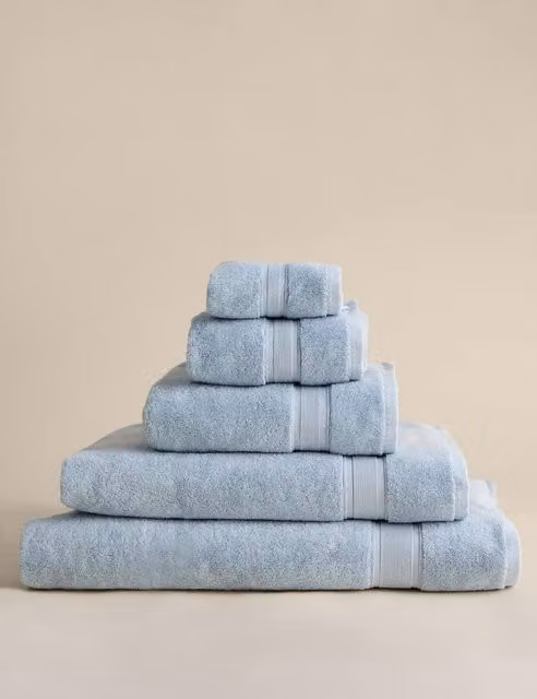 M&S Super Soft Pure Cotton Towel in Blue