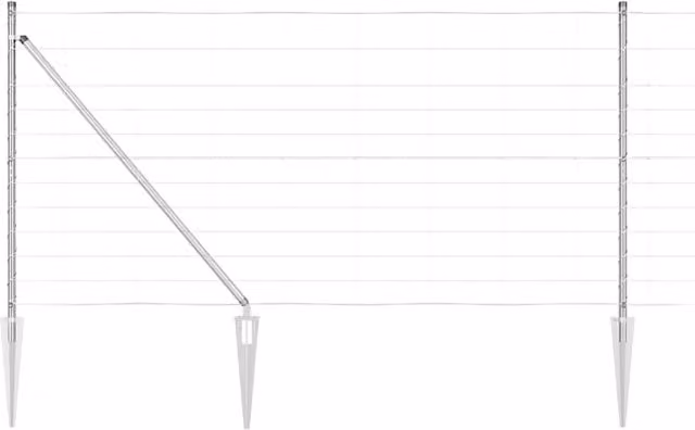 Berkfield Home Field Fence Galvanised Steel in Silver, H: 120 cm, L: 25 m – 1