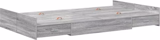 Berkfield Home Grey Sonoma Storage Bed Frame with Drawers, W: 120 cm, D: 200 cm – 1
