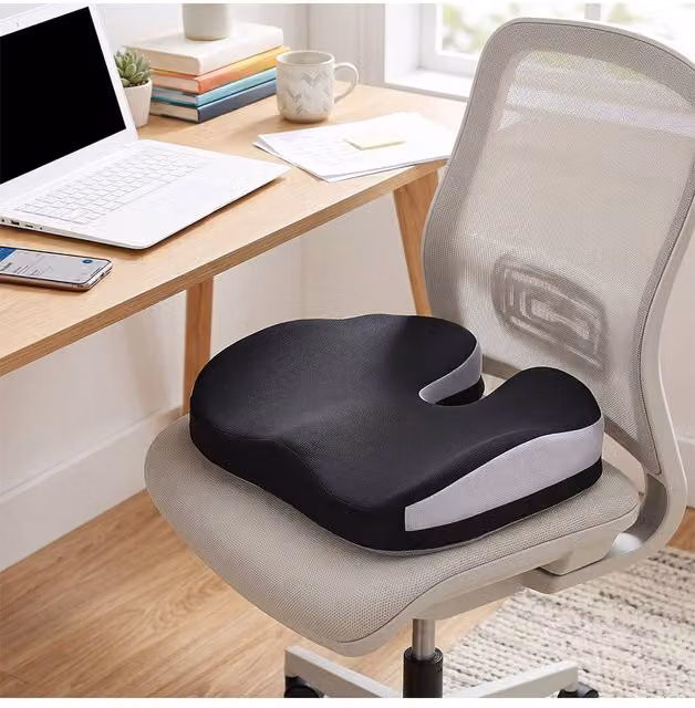 Living and Home U-Shaped Memory Foam Seat and Back Cushion with Removable Cover in Black – 1