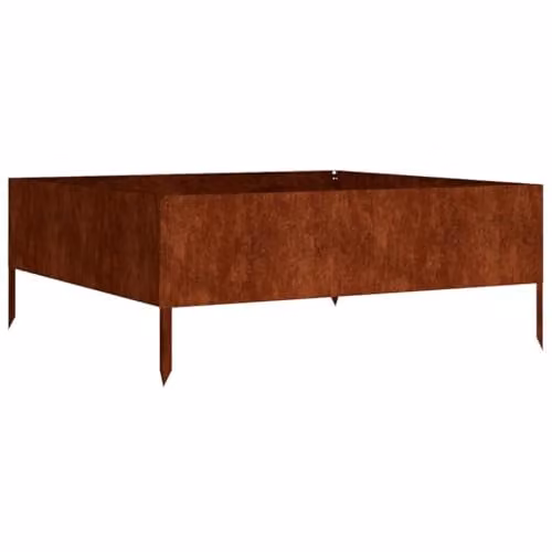 vidaXL Corten Steel Raised Bed in Brown, W/D/H: 100 x 100 x 41 cm – 1