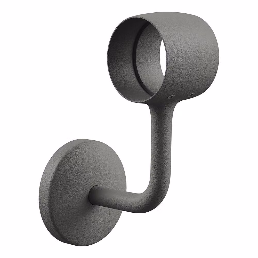 Forgeworks Textured Grey Steel Indoor Modern Stair Handrail Kit, 3.6m – 5