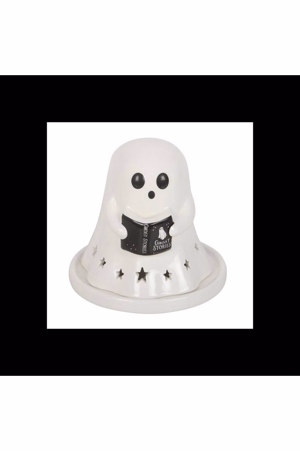 KDMD Ghost Stories Ceramic Tealight and Incense Cone Holder, White – 2
