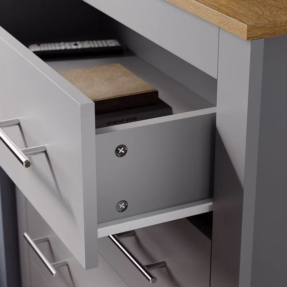FORGEVIO 4-Drawer Chest of Drawers in Grey Matt Finish – 3