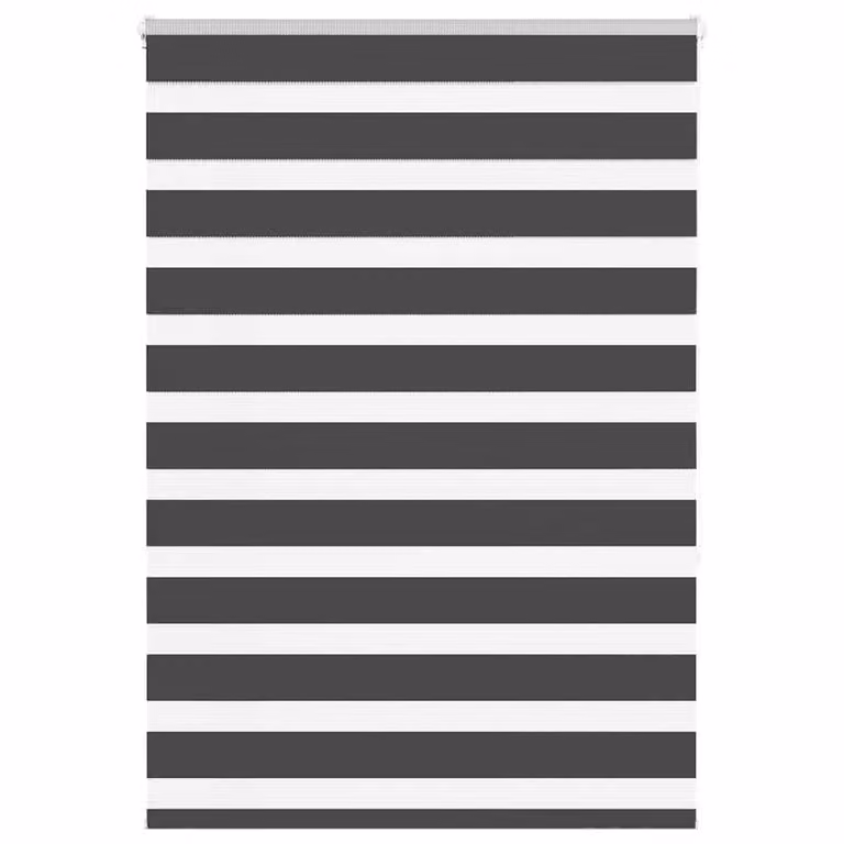Berkfield Home Elegant Zebra Blind in Black Polyester, W: 105 cm, H: 150 cm
