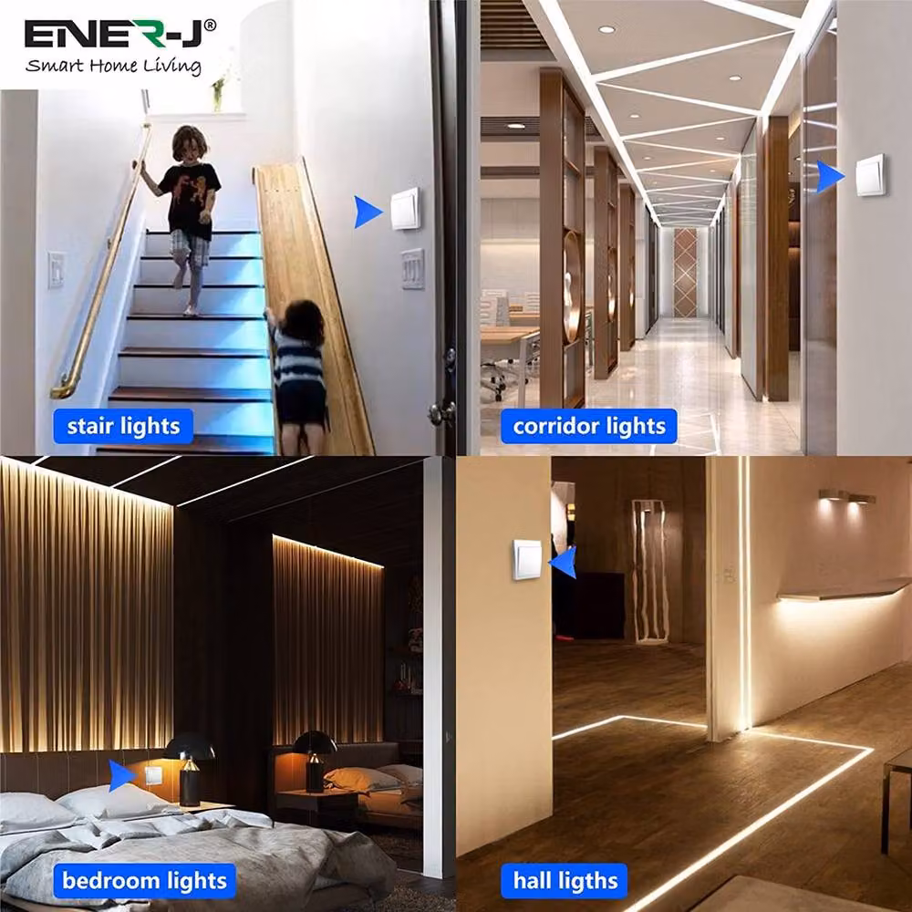 ENER-J 1 Gang Wireless Kinetic Dimmer Switch with RF and WiFi, Silver – 4