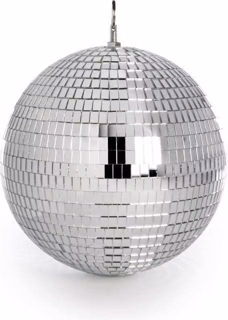 Pukkr Silver Geometric Mirror Disco Ball, Diameter: 20 cm