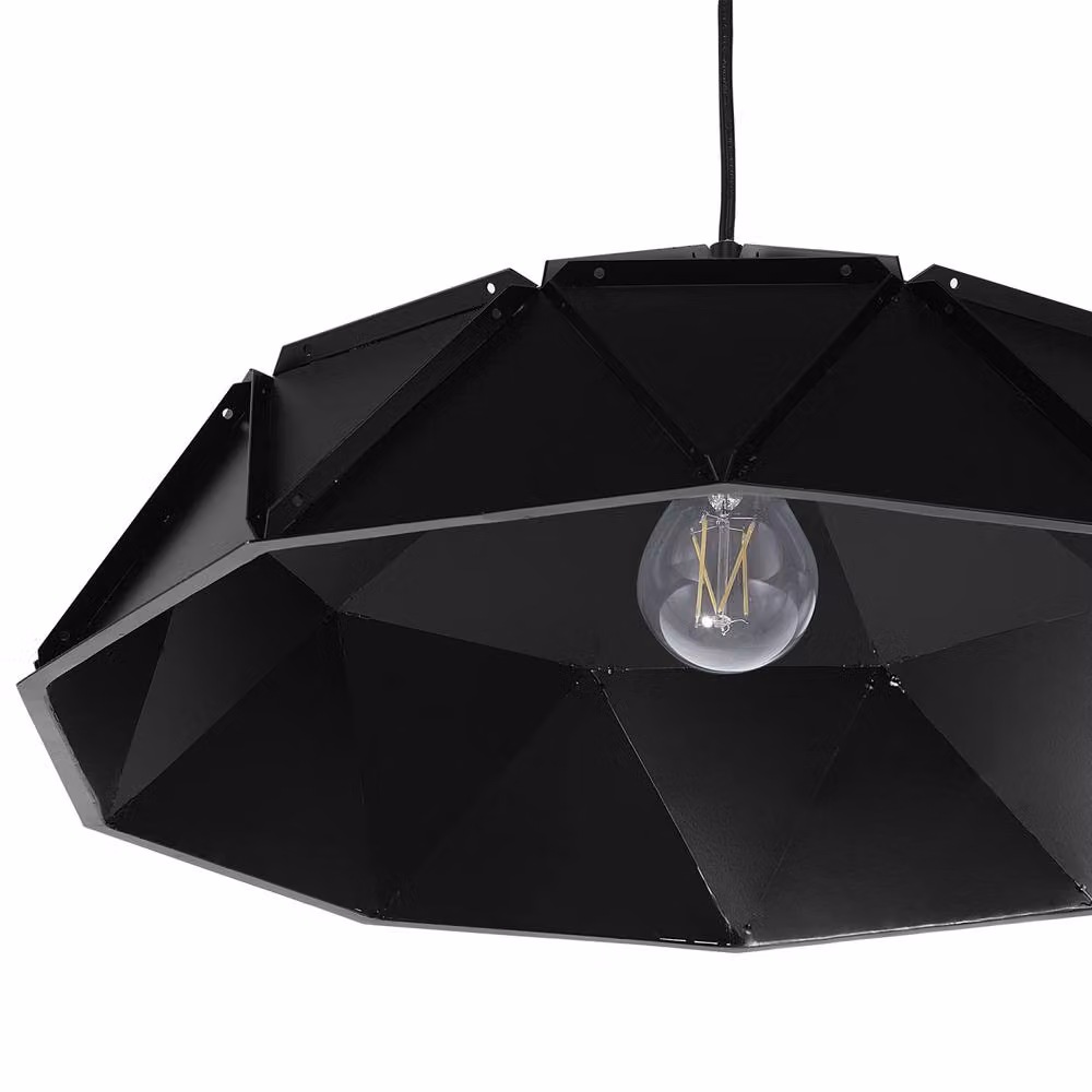 Wyld and Coco Geometric Black Metal Suspended LED Pendant Light – 4